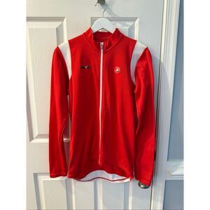 Castelli Red Scorpion Cycling Jacket Fleece Rear Pickets Sz L